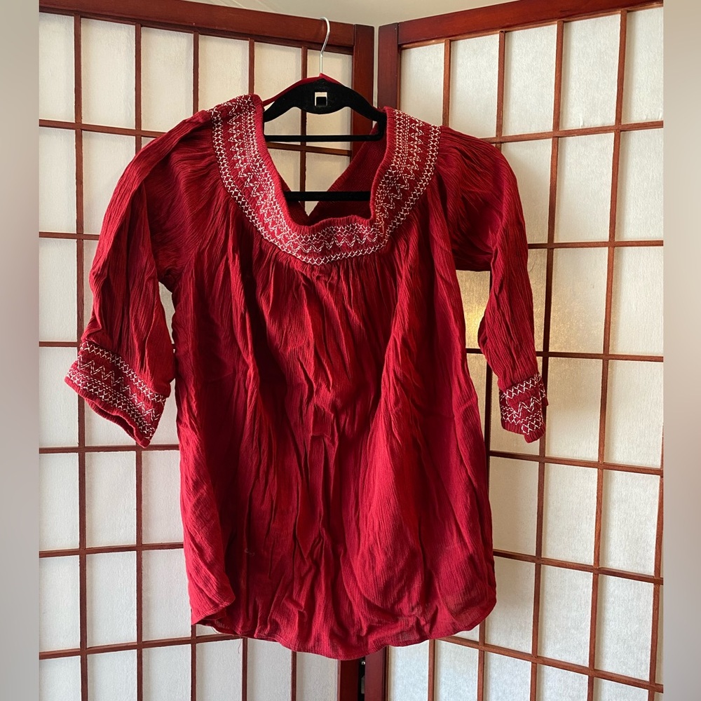 INC Smocked Off-the-shoulder Top